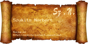 Szukits Norbert névjegykártya